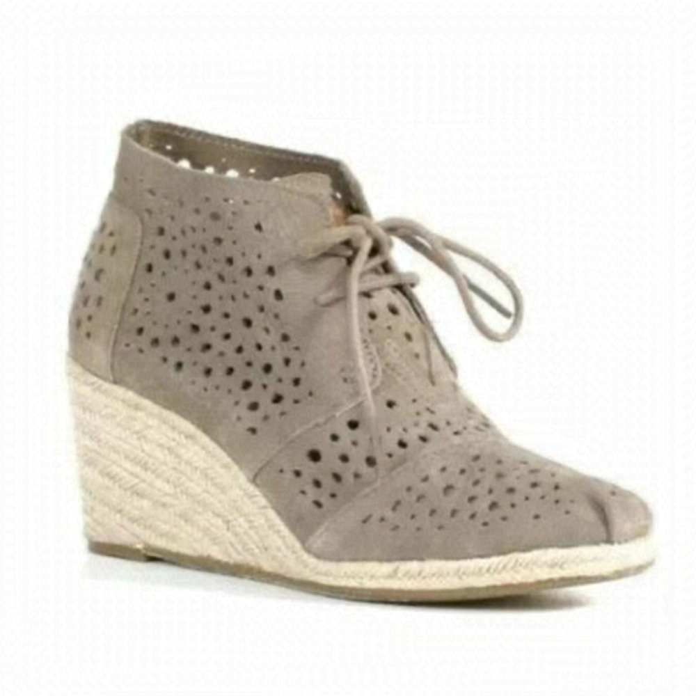 TOMS-MOROCCAN Desert Wedge Espadrille Booties